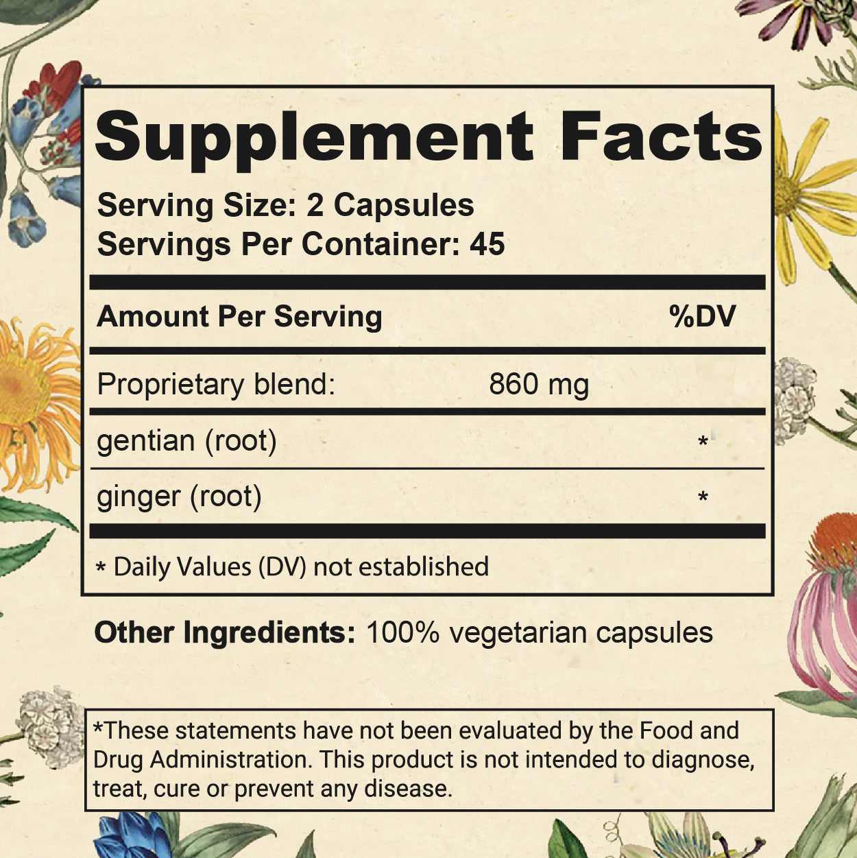 Gentian & Ginger Capsules