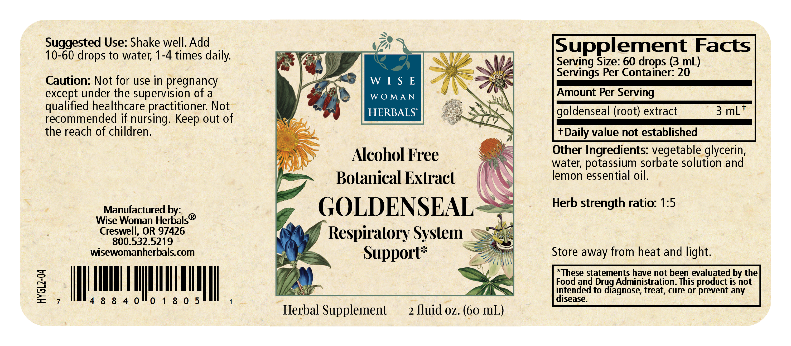Goldenseal Alcohol Free Botanical Extract
