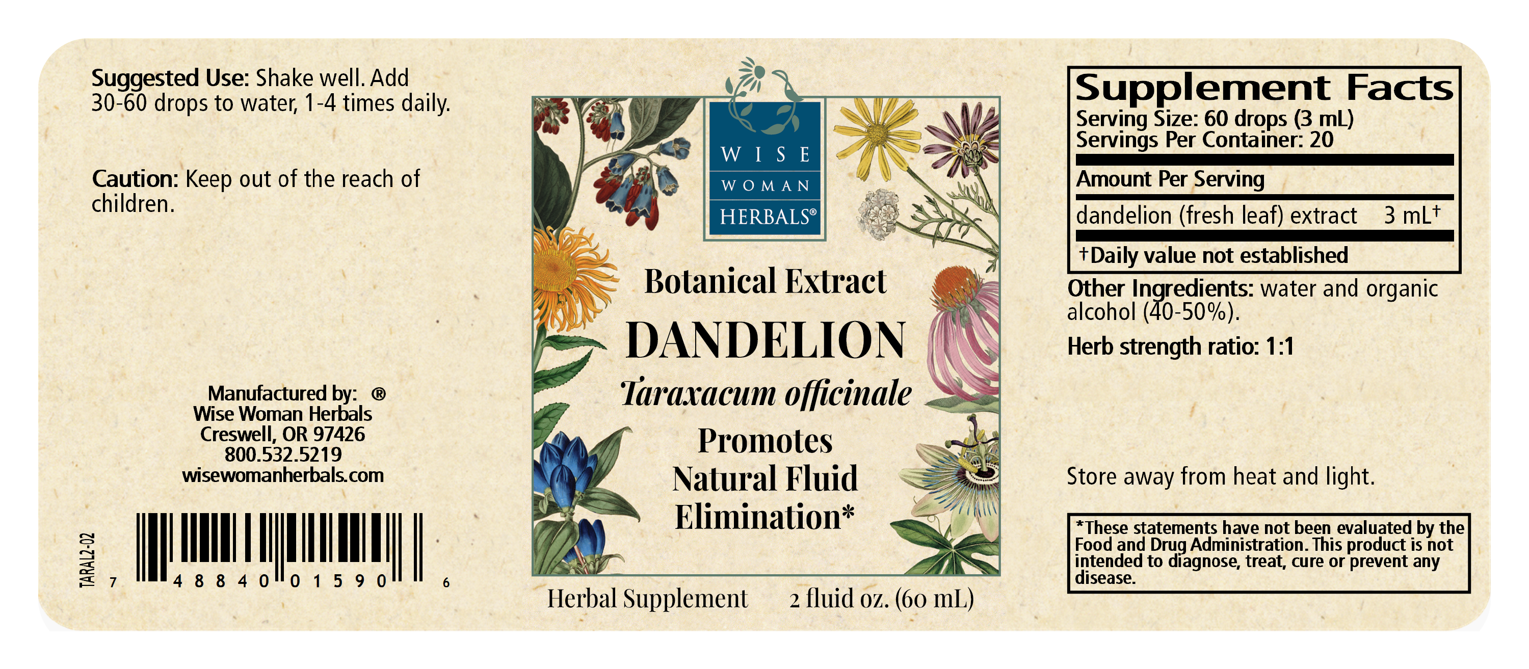 Dandelion Leaf (Taraxacum officinale) Botanical Extract