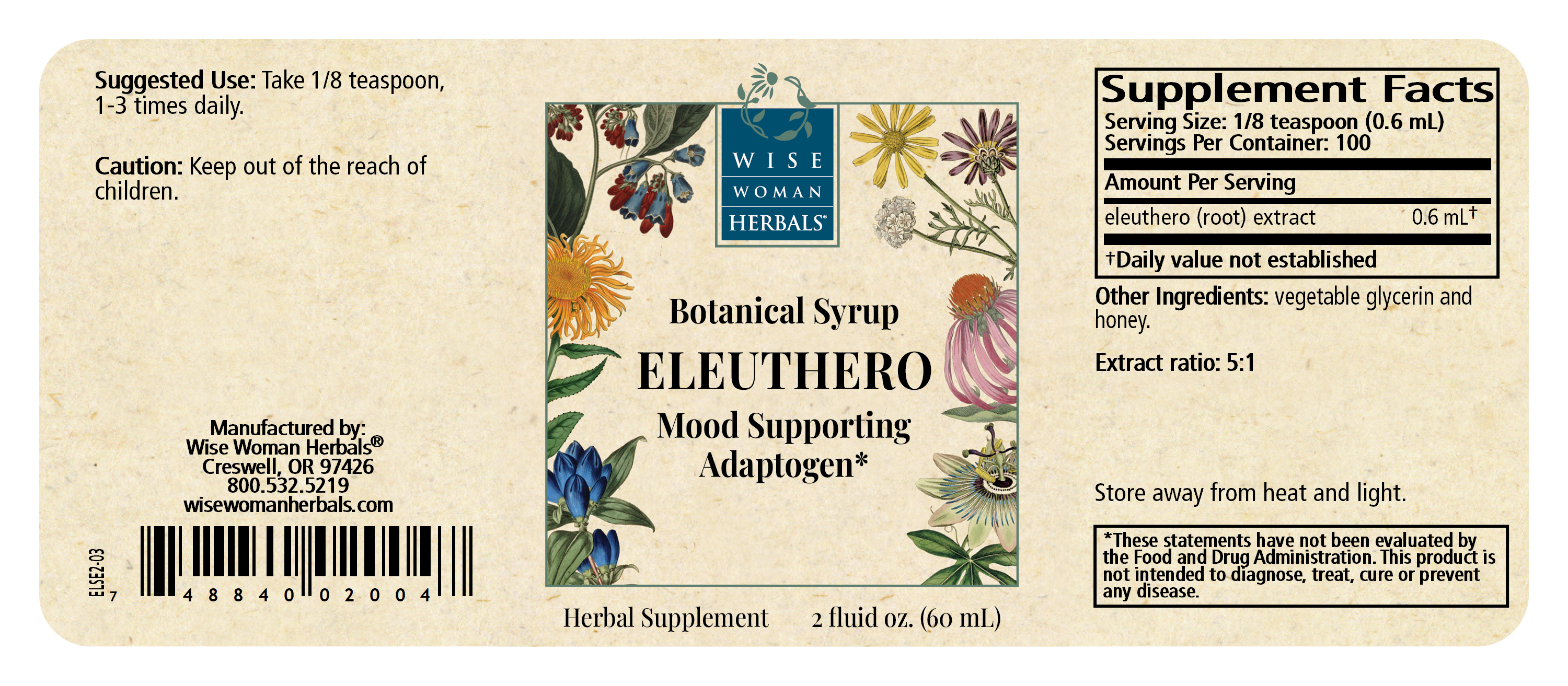 Eleuthero Botanical Syrup (Solid Extract)