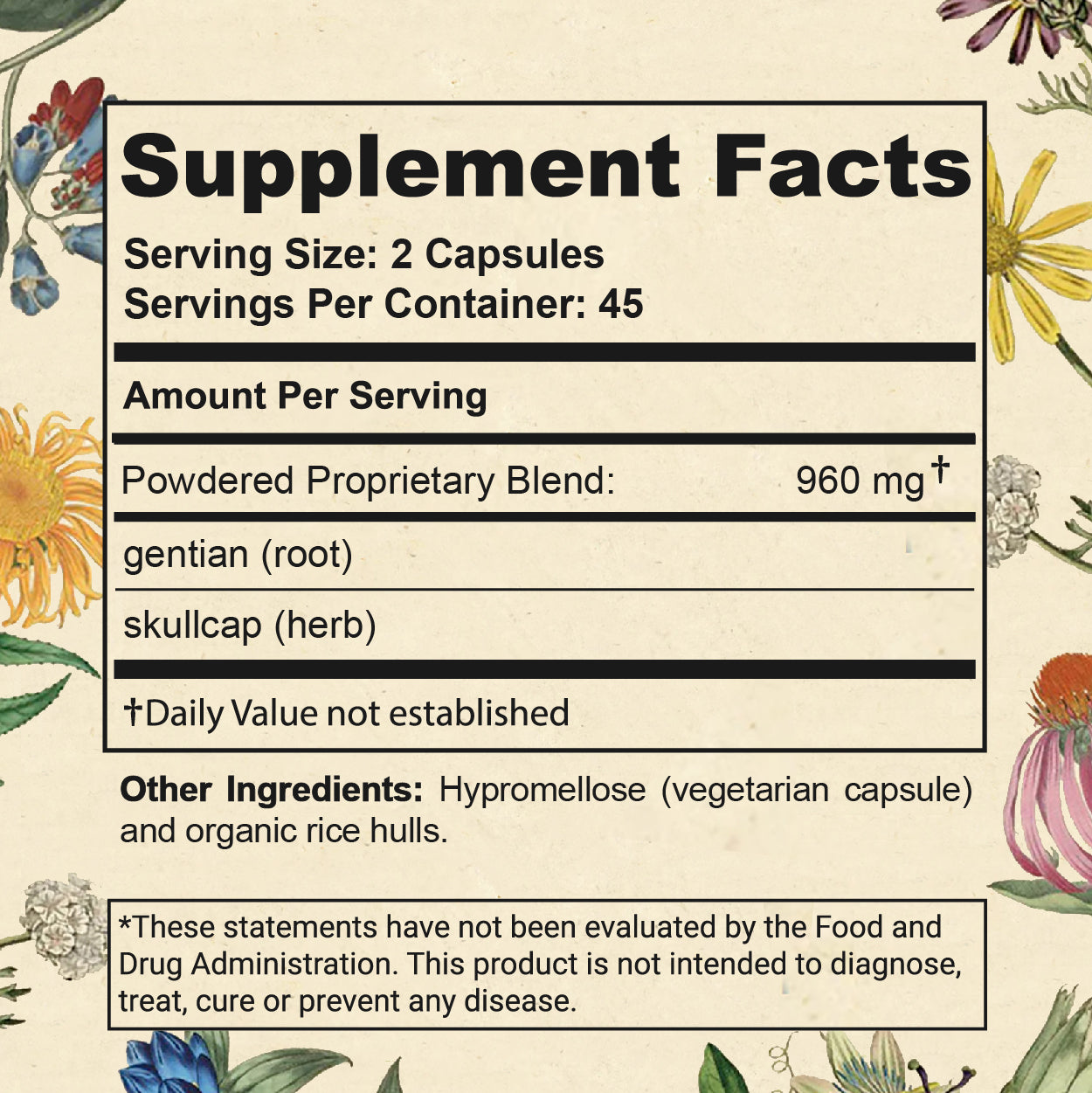 Gentian & Skullcap Capsules