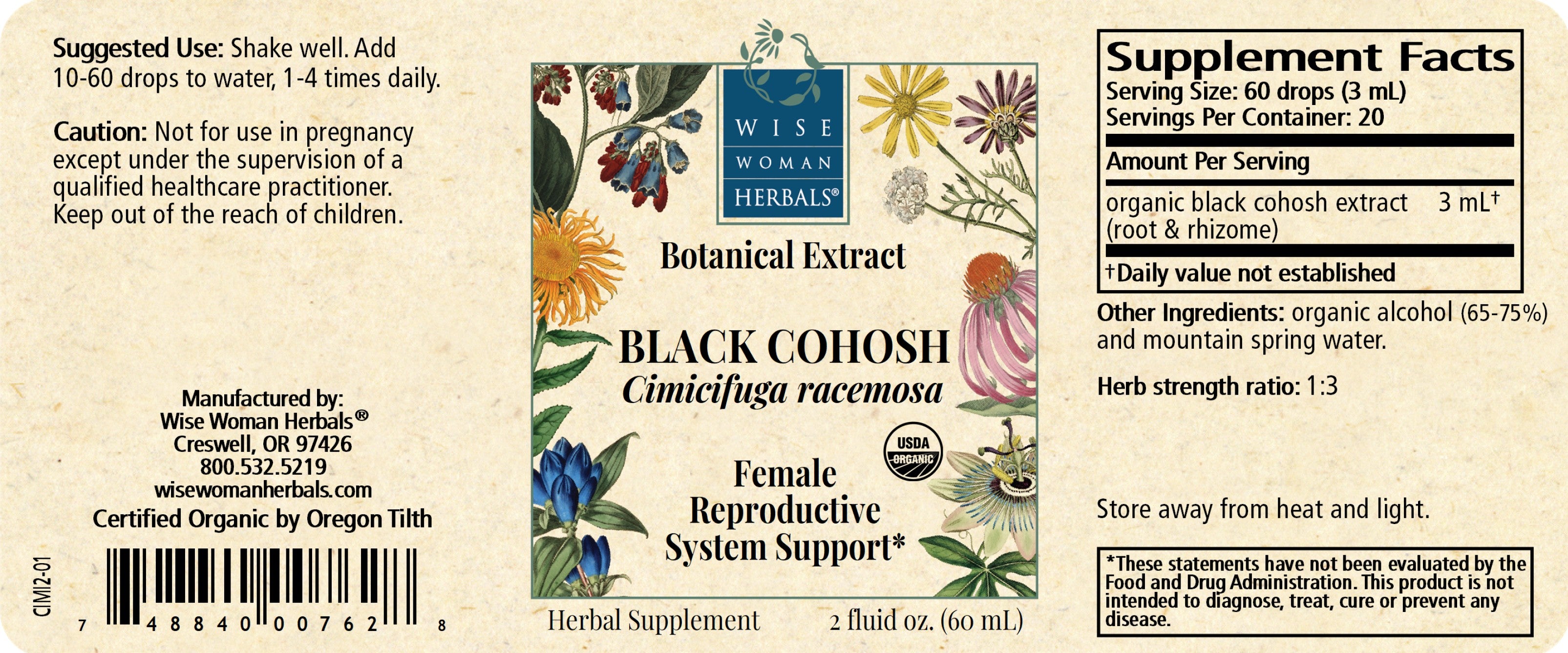 Black Cohosh (Cimicifuga racemosa) ORGANIC