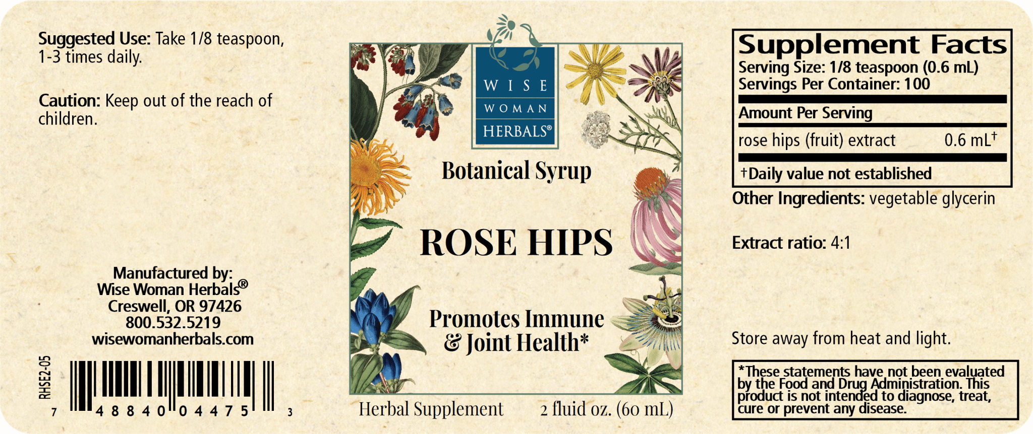 Rose Hips Botanical Syrup (Solid Extract)