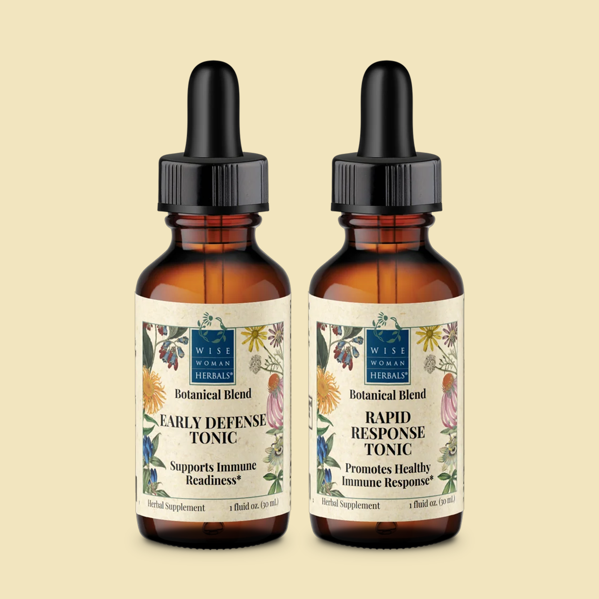 Immune Support Duo: Early Defense & Rapid Response 1 oz Travel Size Bundle