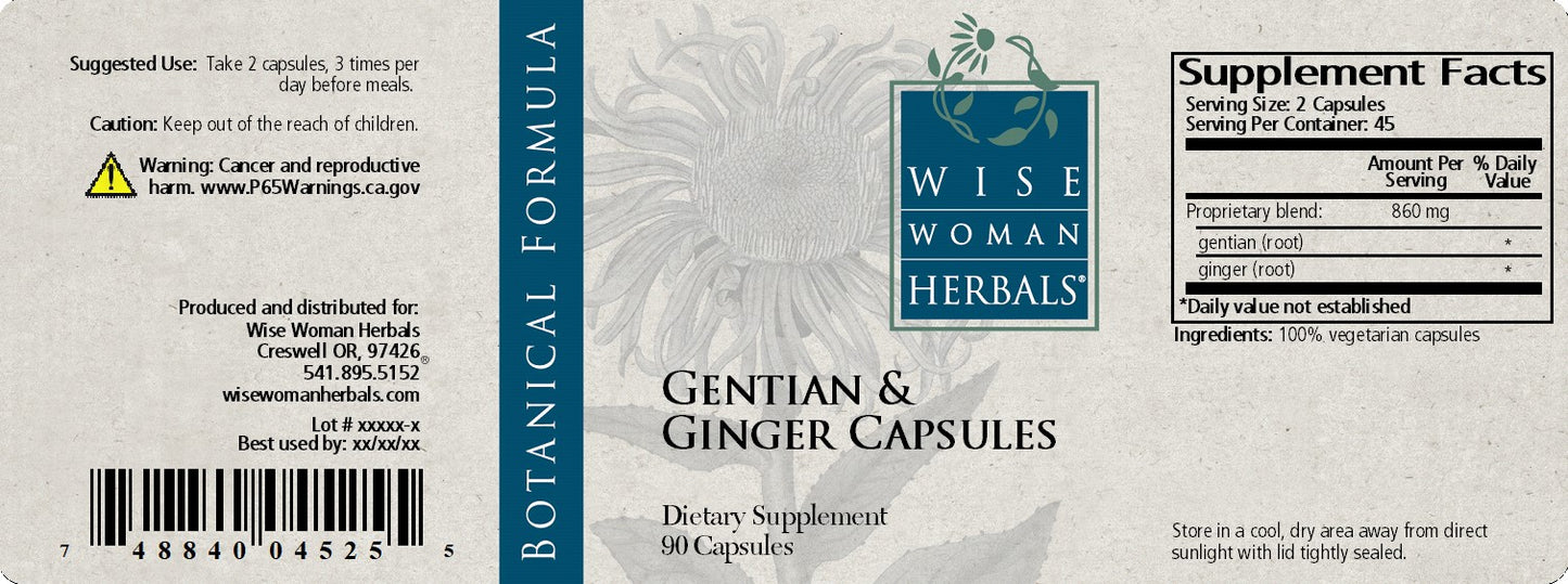 Gentian & Ginger Capsules